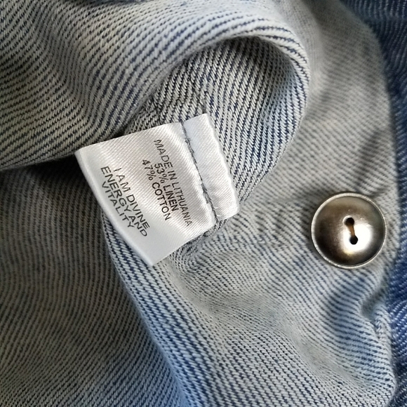 FLAX Chambray Linen Blend Jacket - Picture 8 of 8